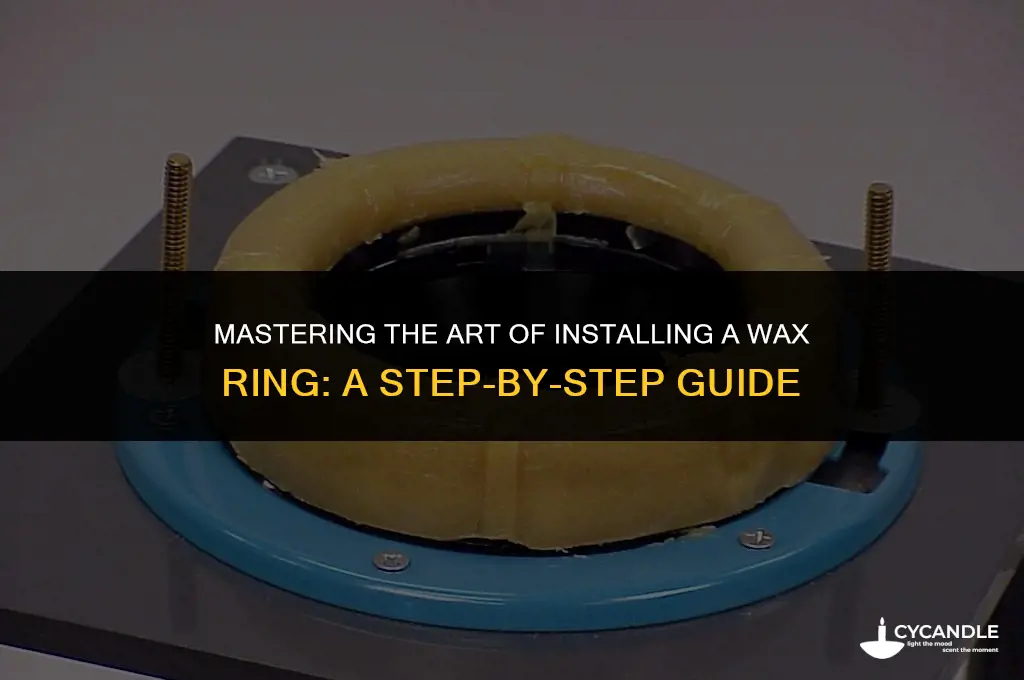 how to install wax ring