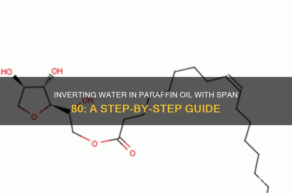 how to invert water in paraffin oil span 80