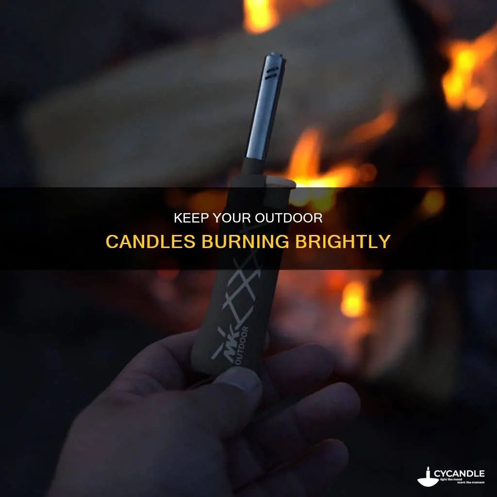 how to keep a candle lit outside