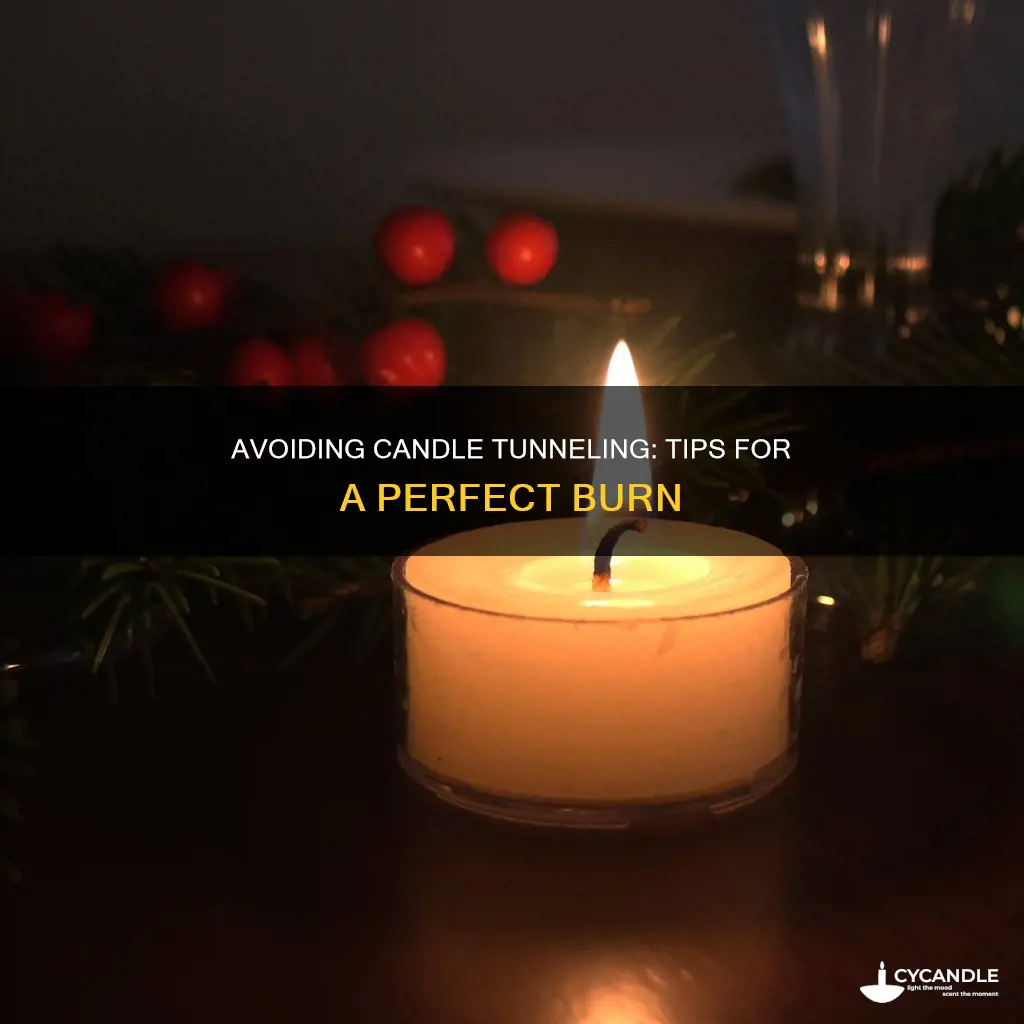 how to keep a pillar candle from tunneling