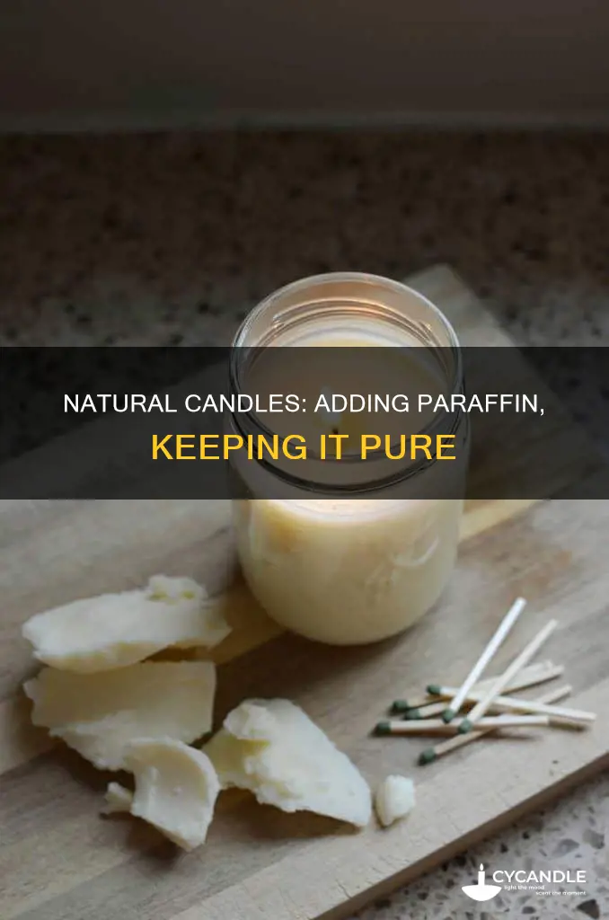 how to keep candles all natural adding some paraffin
