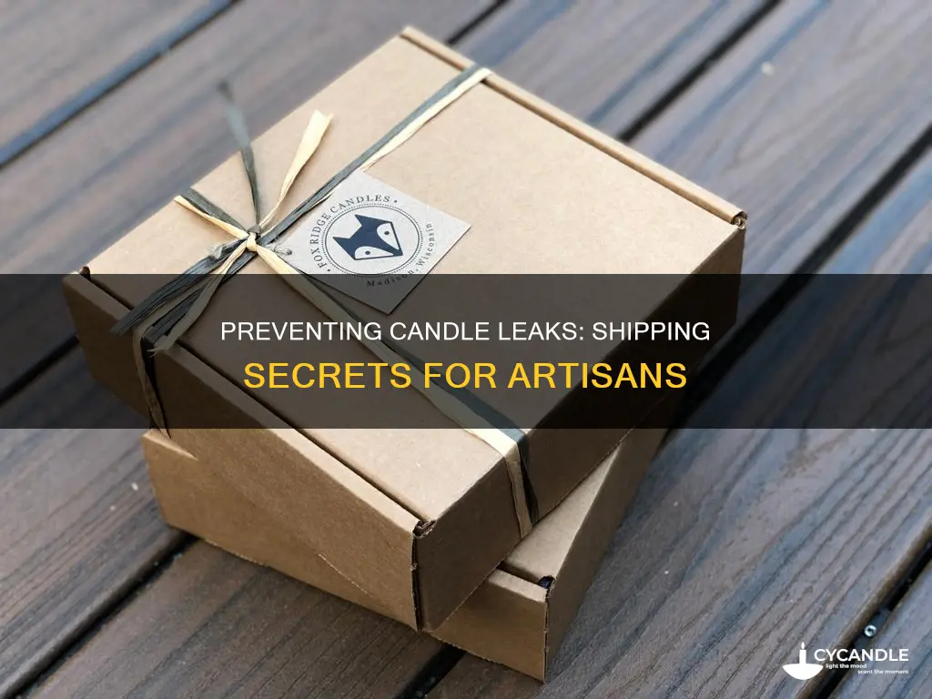 how to keep candles from leaking during shipping