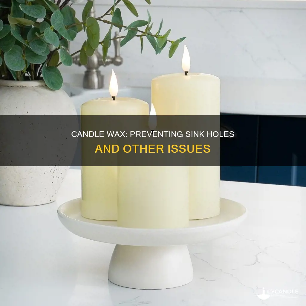 how to keep candles from sinking in the middle