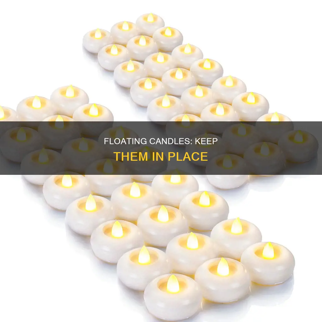 how to keep candles in place in a pool