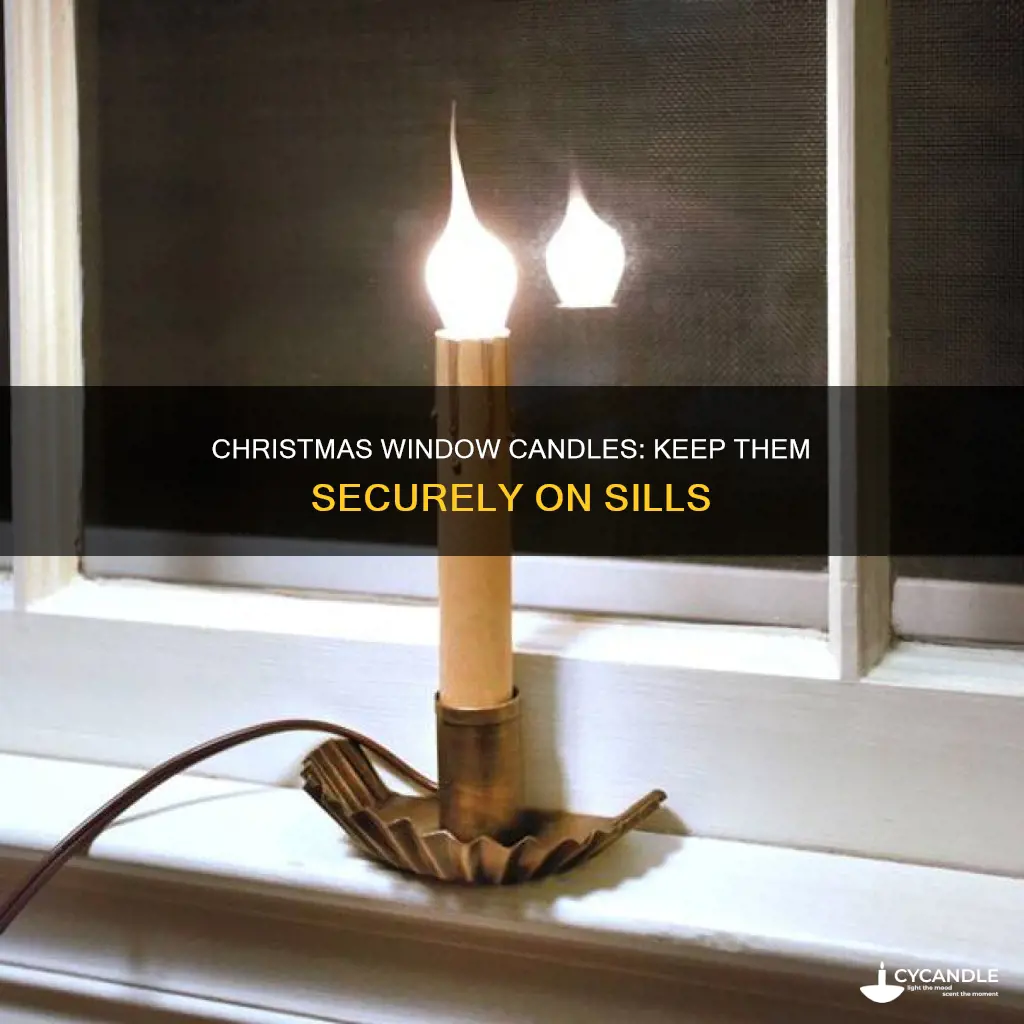 how to keep christmas candles on window sills