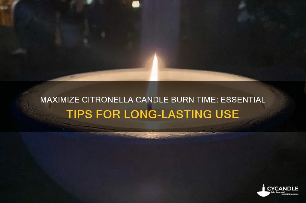 how to keep citronella candles burning