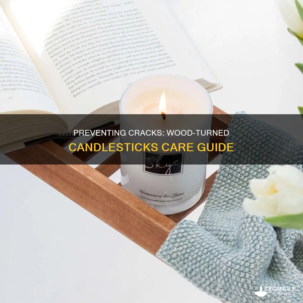 how to keep wood turned candle sticks from cracking