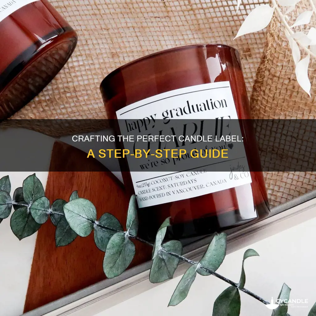 how to label a candle