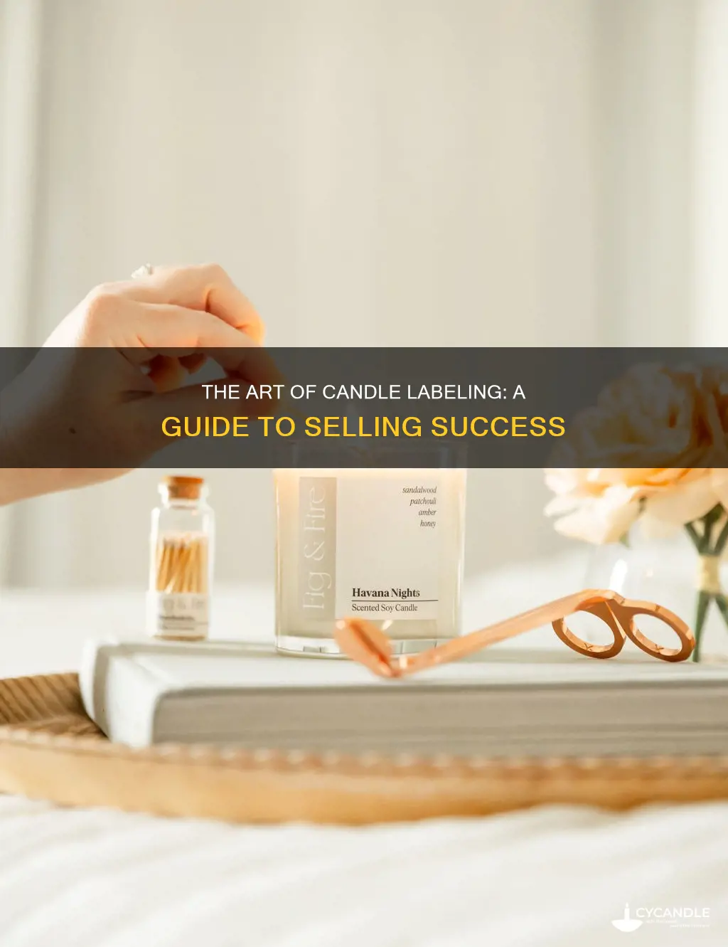 how to label candles for sale