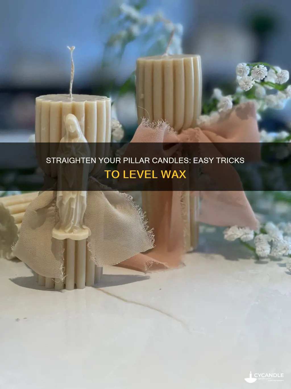 how to level crooked pillar candles