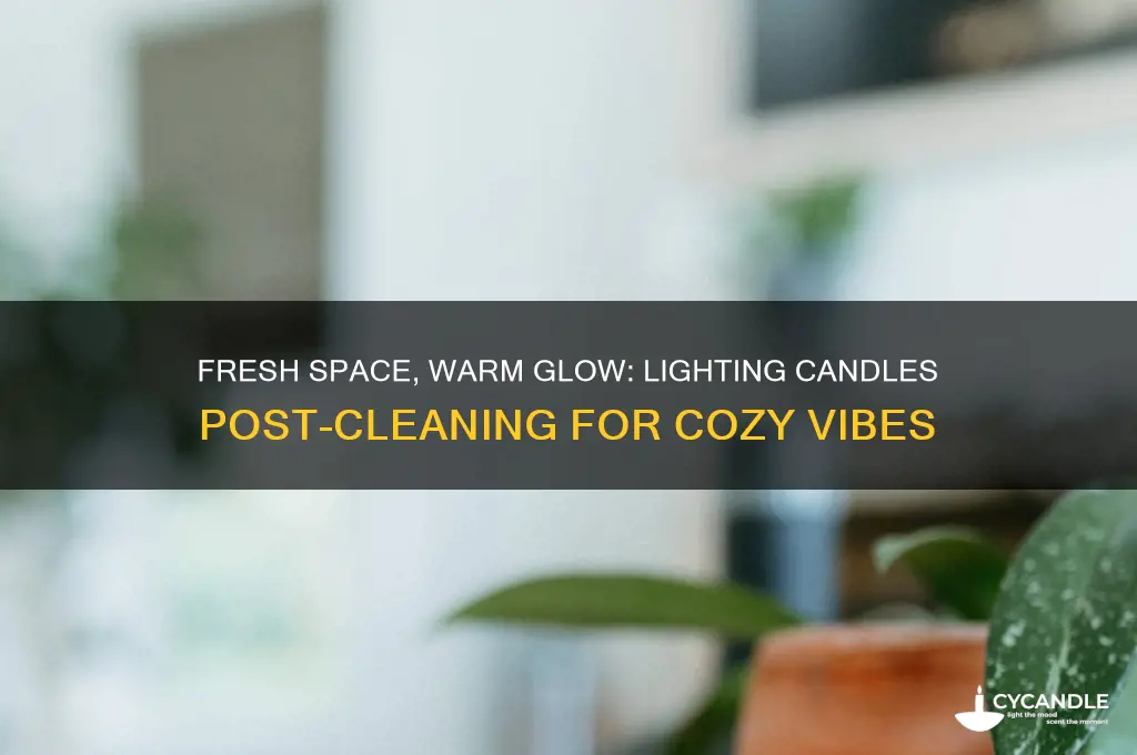 how to light a candle after cleaning your house