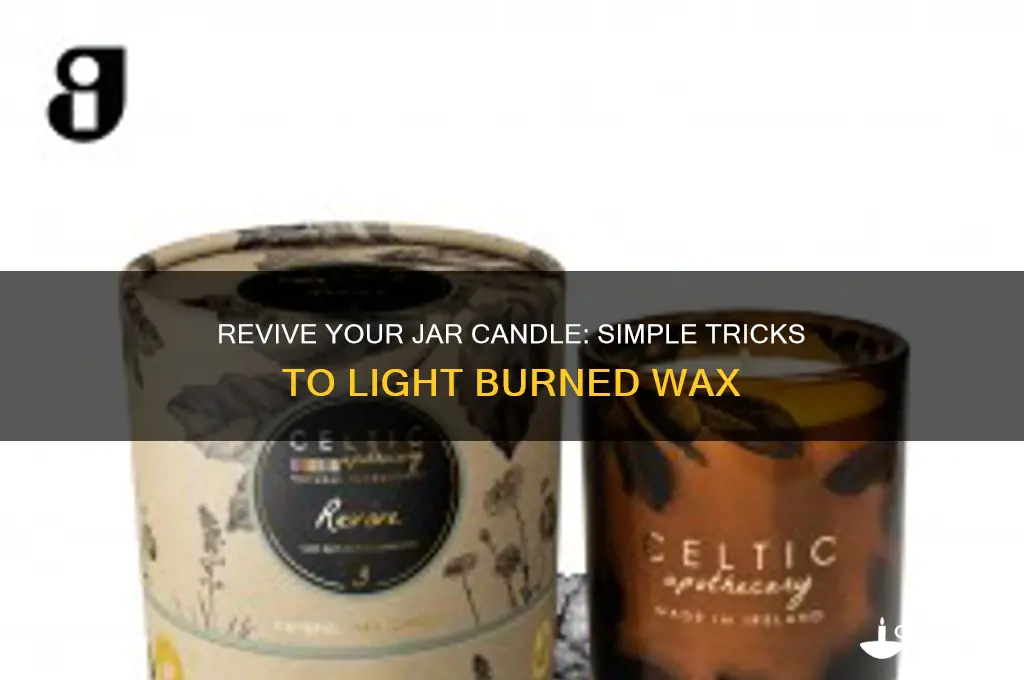 how to light a candle burned down in tall jar