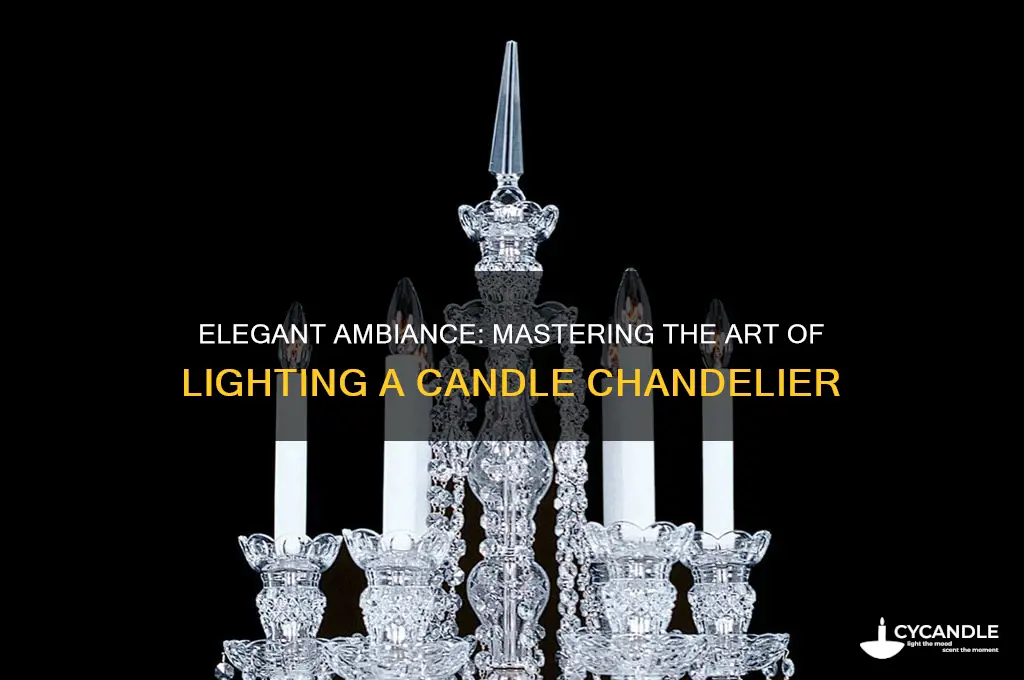 how to light a candle chandelier