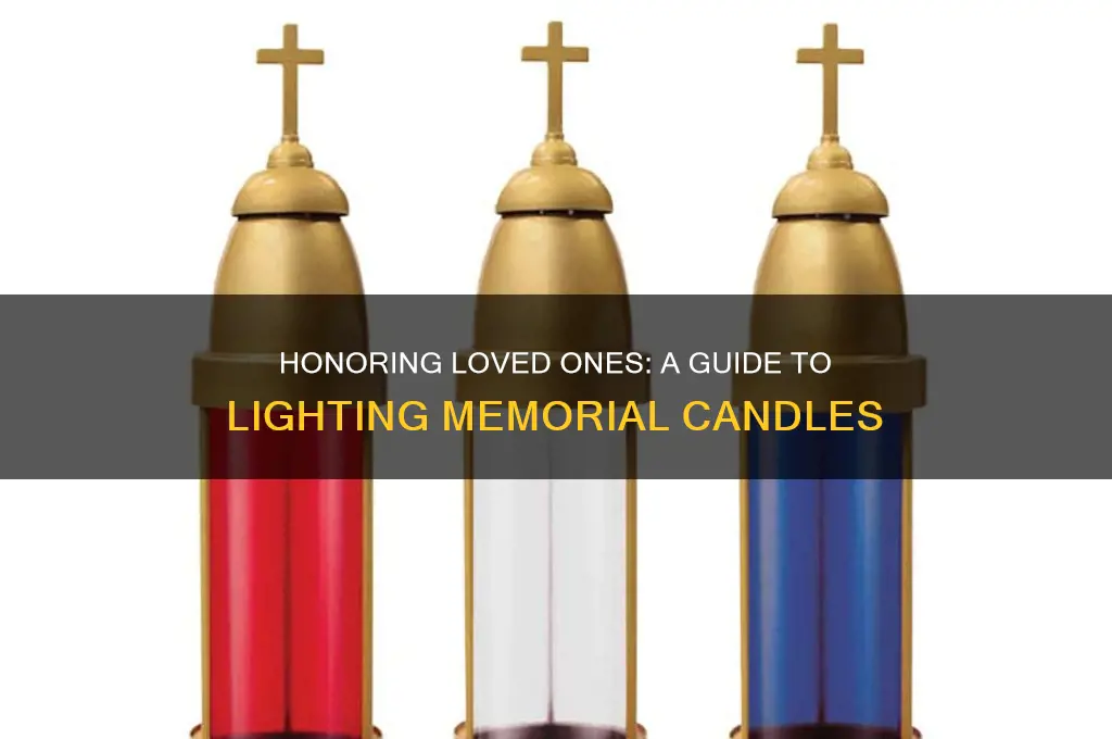 how to light a candle for someone who has died