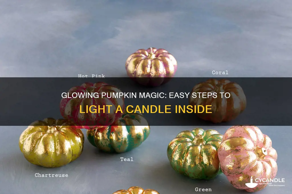 how to light a candle in a pumpkin