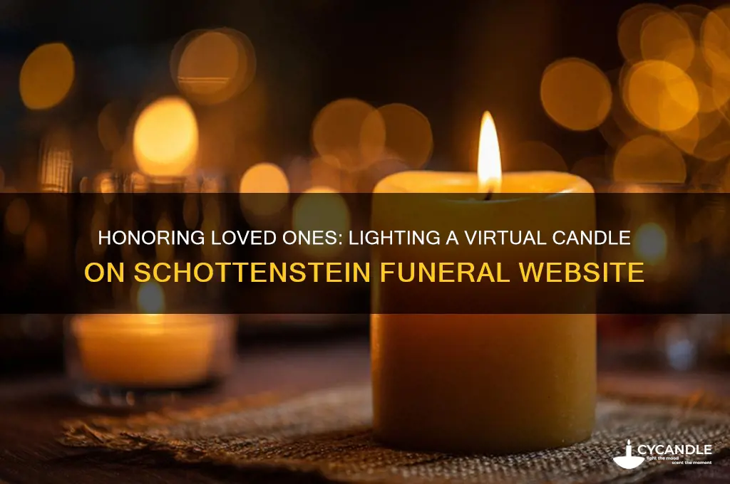 how to light a candle on funeral website for schottenstein