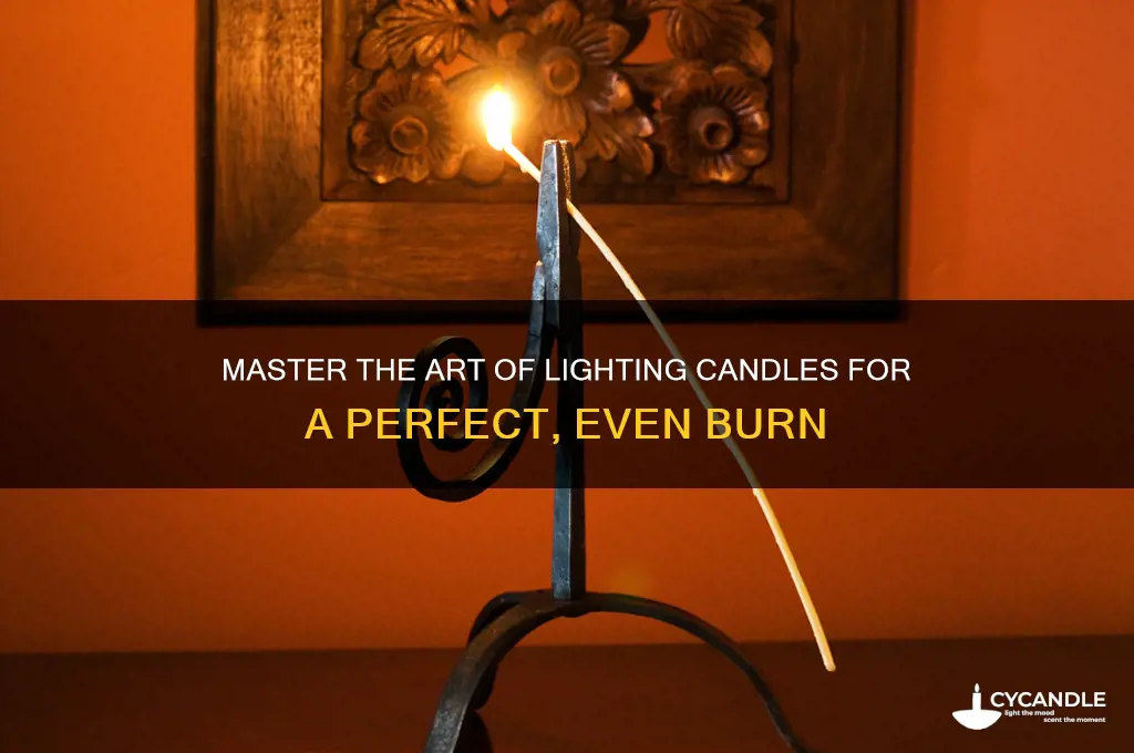 how to light a candle so is burns better