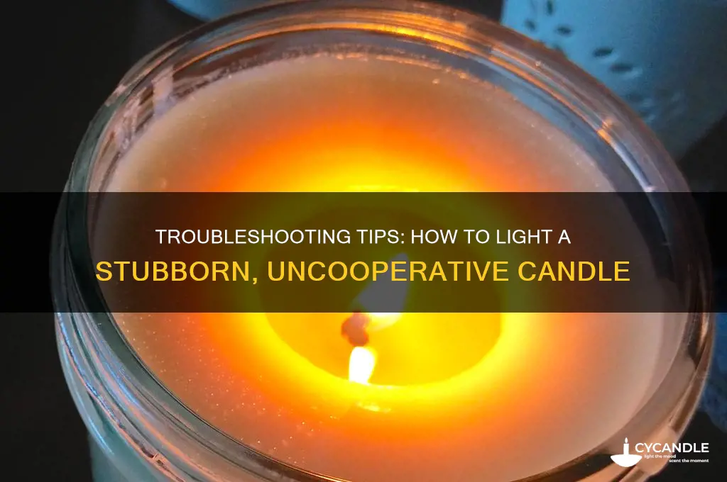 how to light a candle that won t light