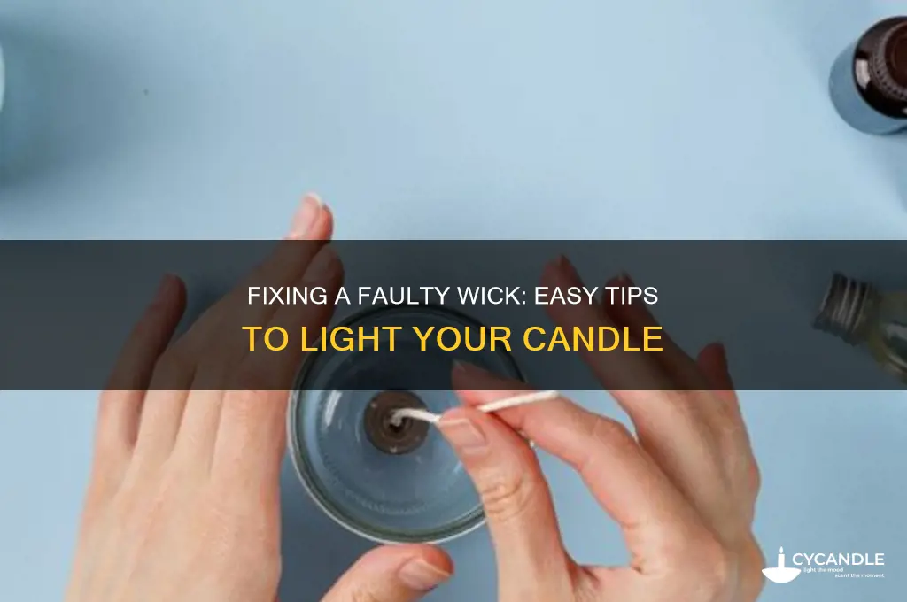 how to light a candle with a bad wick