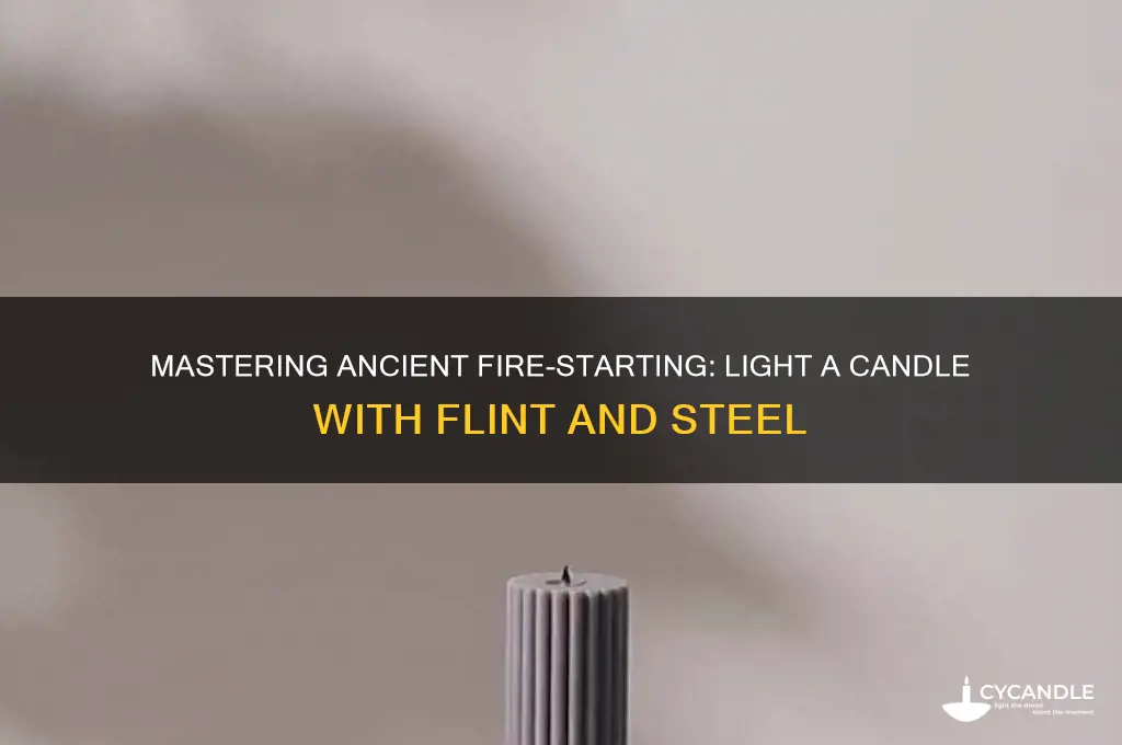 how to light a candle with flint and steel