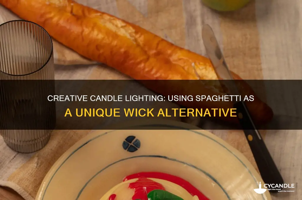 how to light a candle with spaghetti