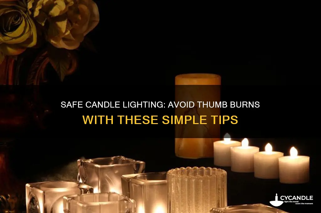 how to light a candle without burning your thumb