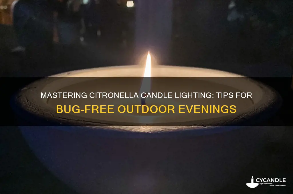 how to light a citronella candle