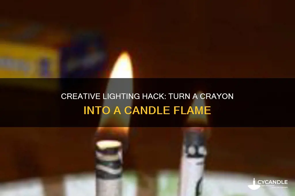 how to light a crayon like a candle