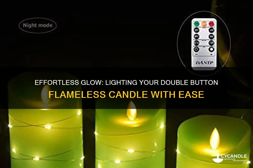 how to light a double button flameless candle