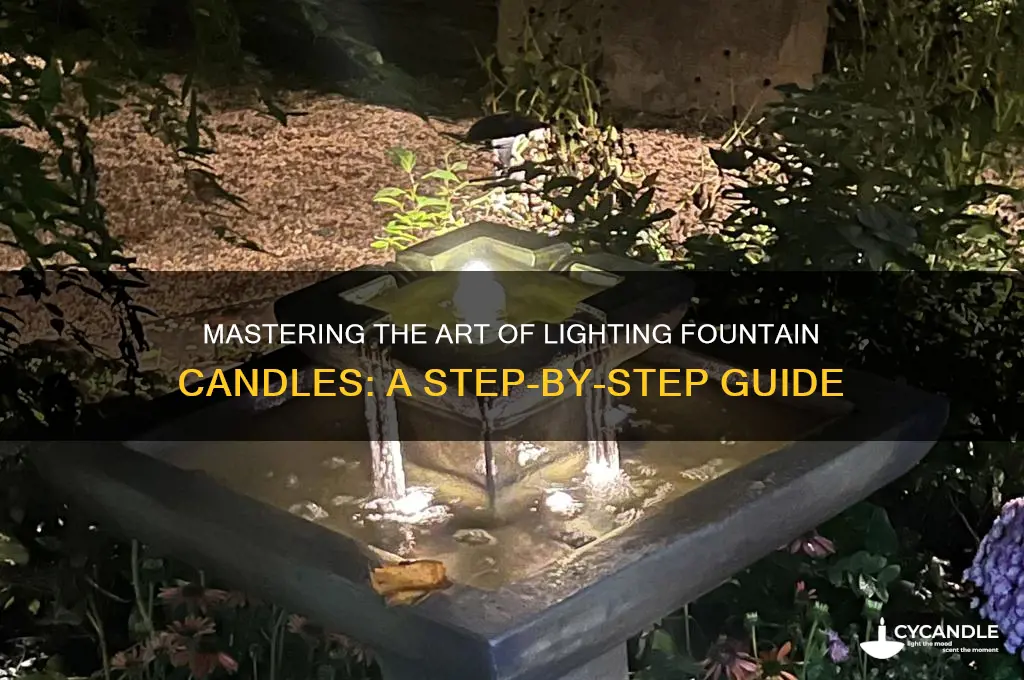 how to light a fountain candle