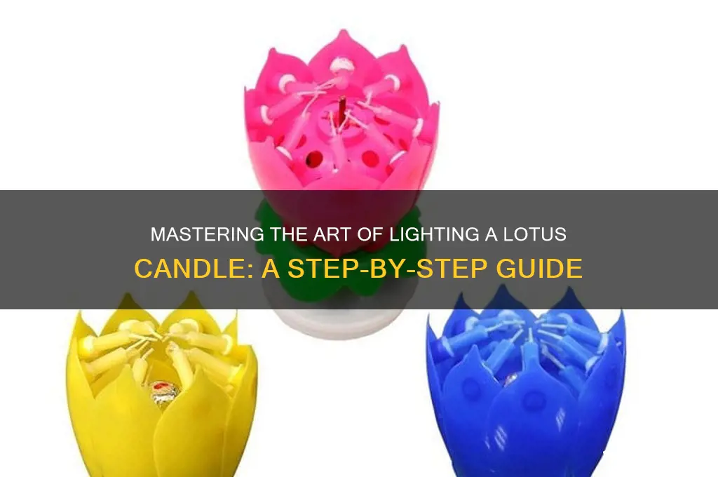 how to light a lotus candle