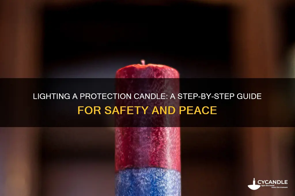 how to light a protection candle