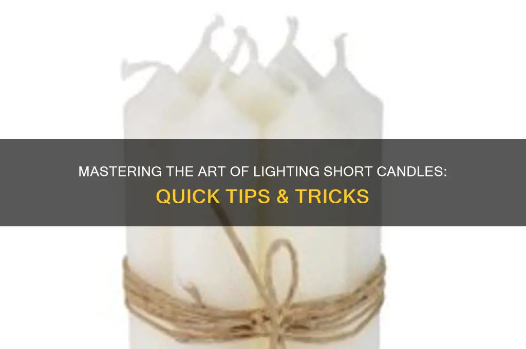how to light a short candle