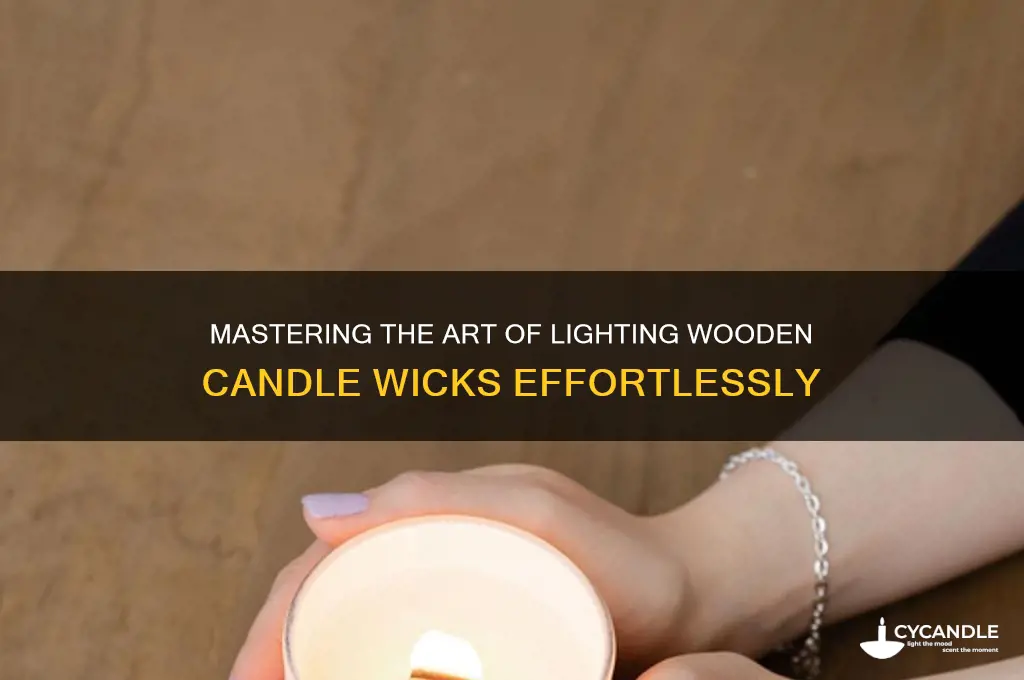 how to light a wooden candle wick