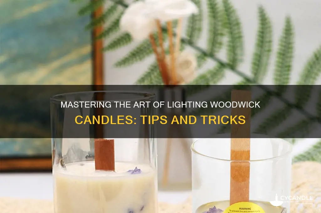 how to light a woodwick candle
