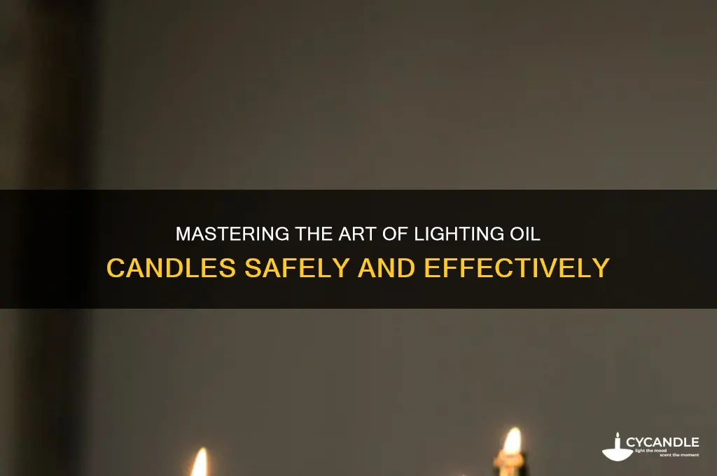 how to light an oil candle