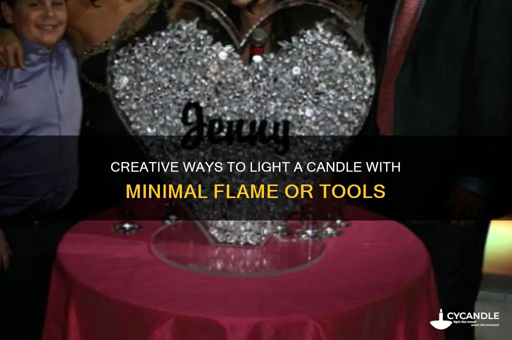 how to light candle when low
