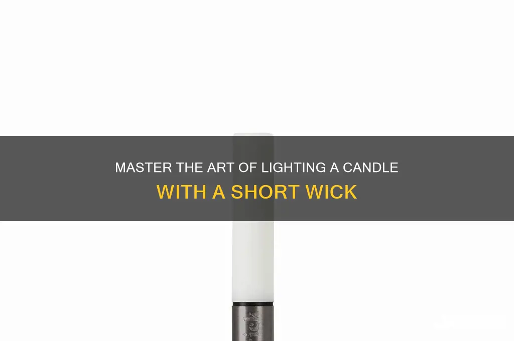 how to light candle when wick is low