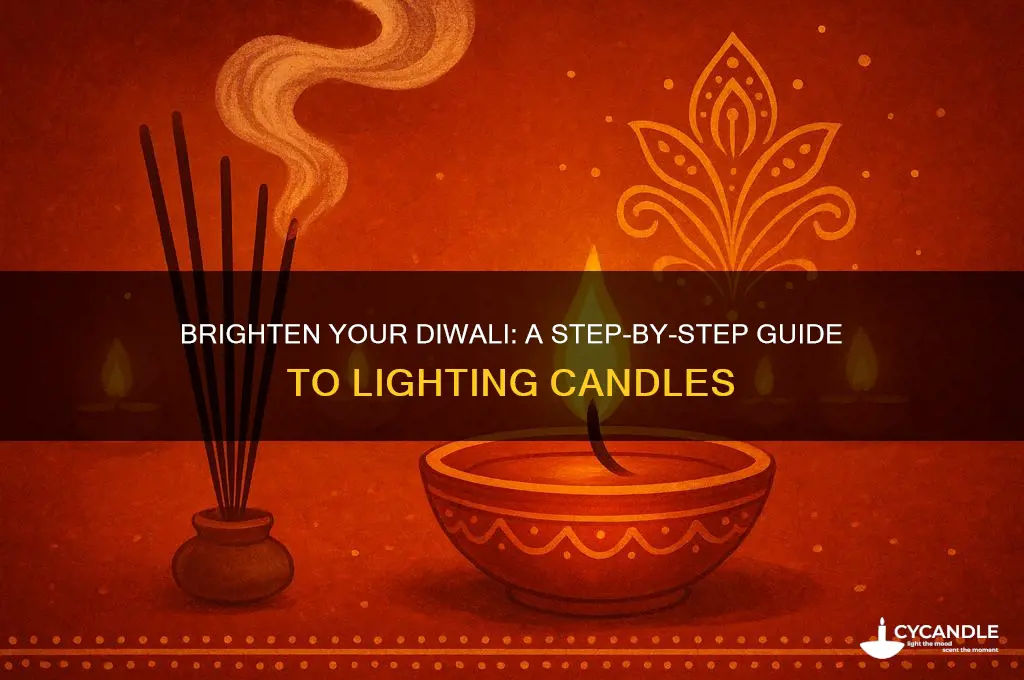 how to light candles for diwali