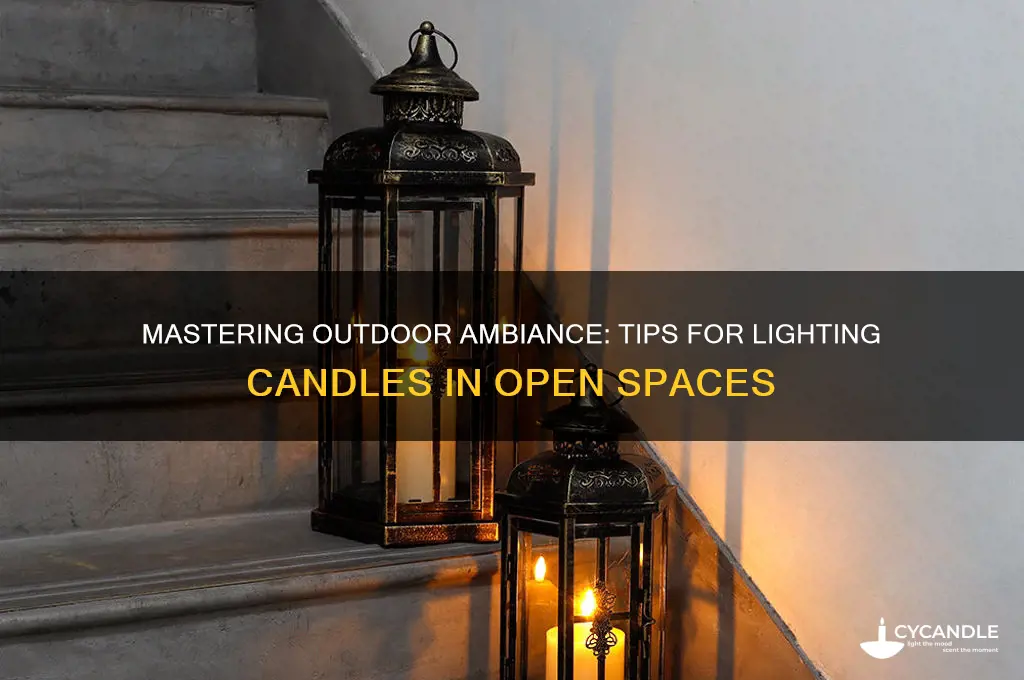 how to light candles outside