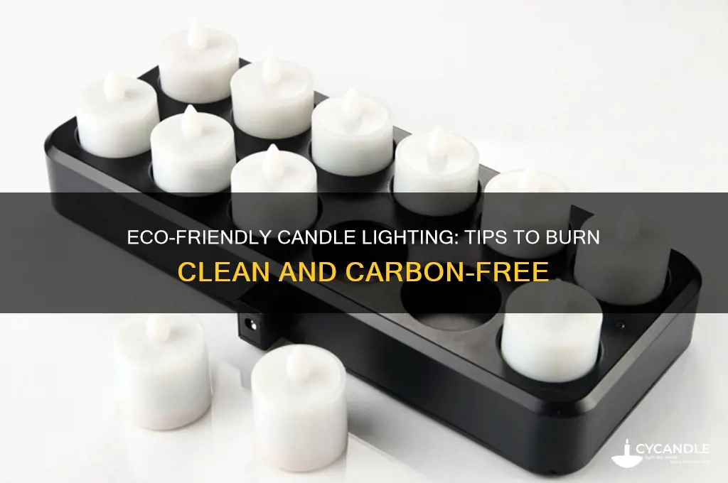 how to light candles so no carbon