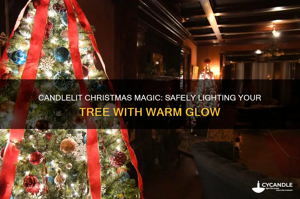 how to light christmas tree with candles