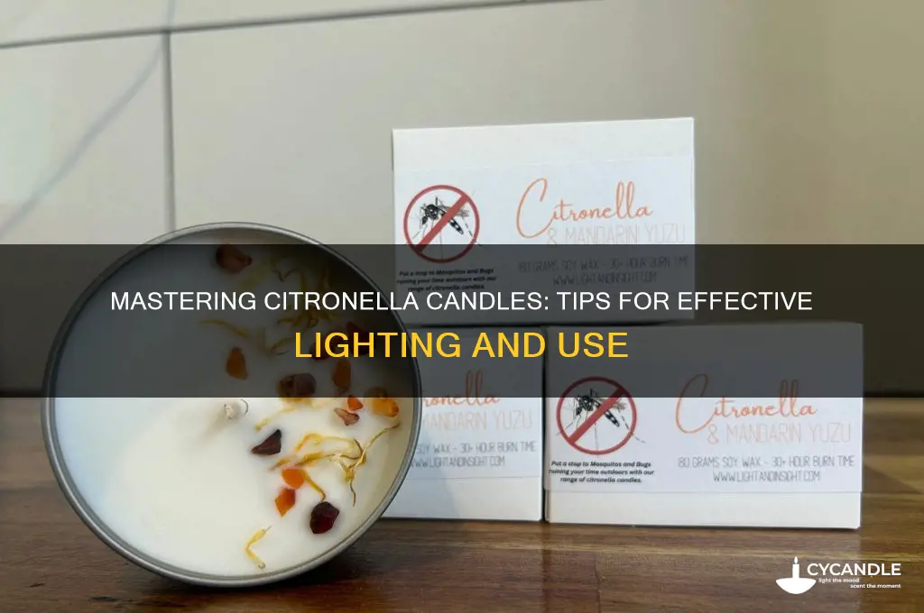 how to light citronella candles