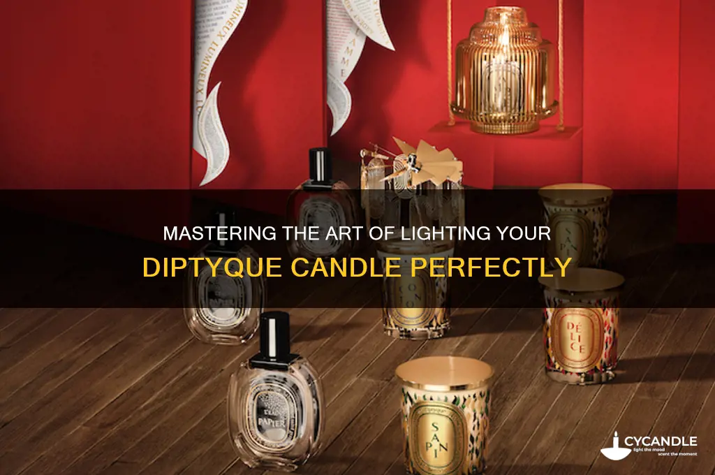how to light diptyque candle
