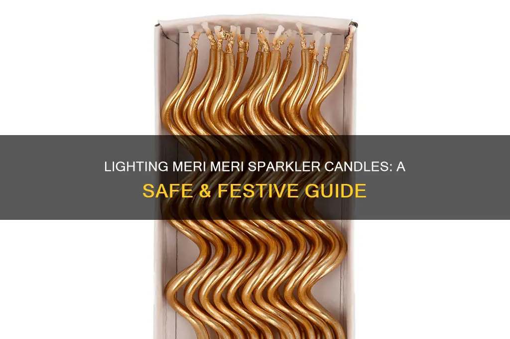 how to light meri meri sparkler candle