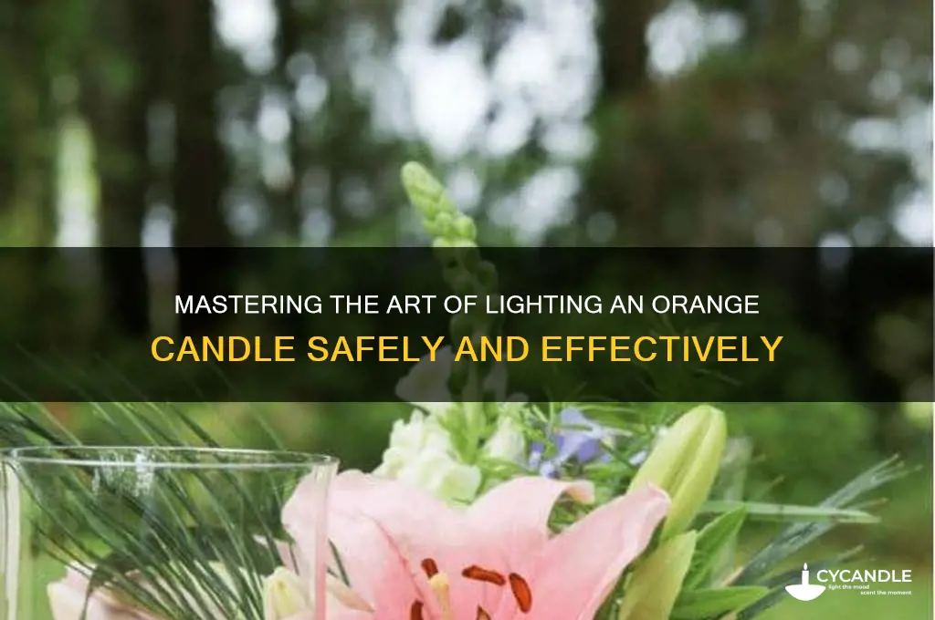 how to light orange candle