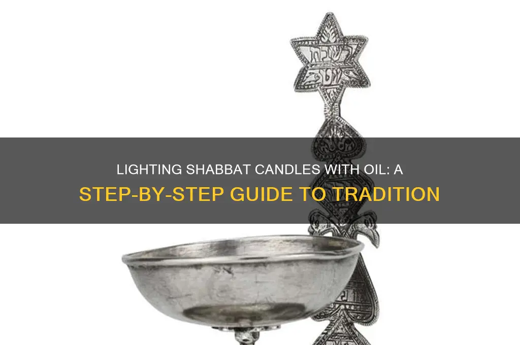 how to light shabbat candles with oil