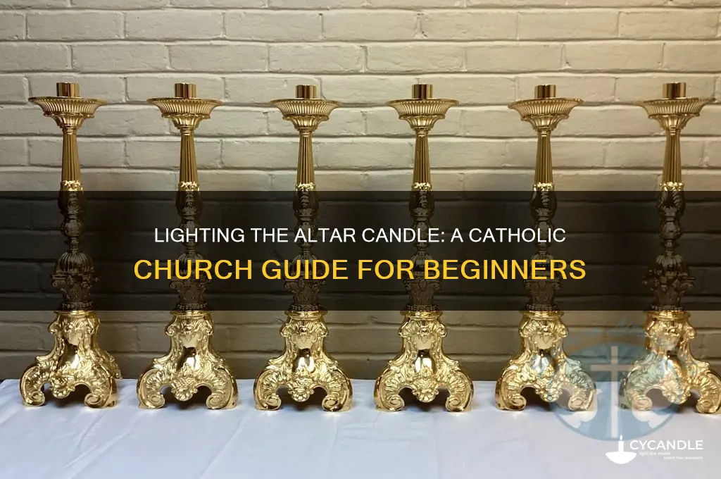 how to light the alter candle at catholic church