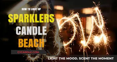 Sparkling Beach Nights: Lighting Sparklers Candles Safely by the Shore