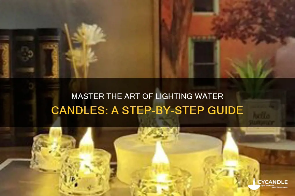 how to light water candle